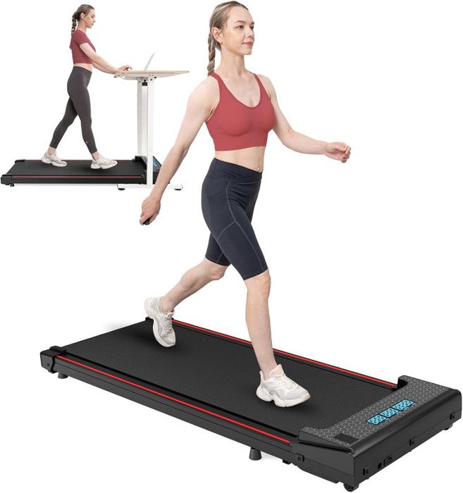 CITYSPORTS ZX1 Tapis de Course, Moteur 440W , Vitesse 1.0- 6.0km/h ,Noir avec Rouge, Dimensions du tapis 1183*490*113mmTélécommande