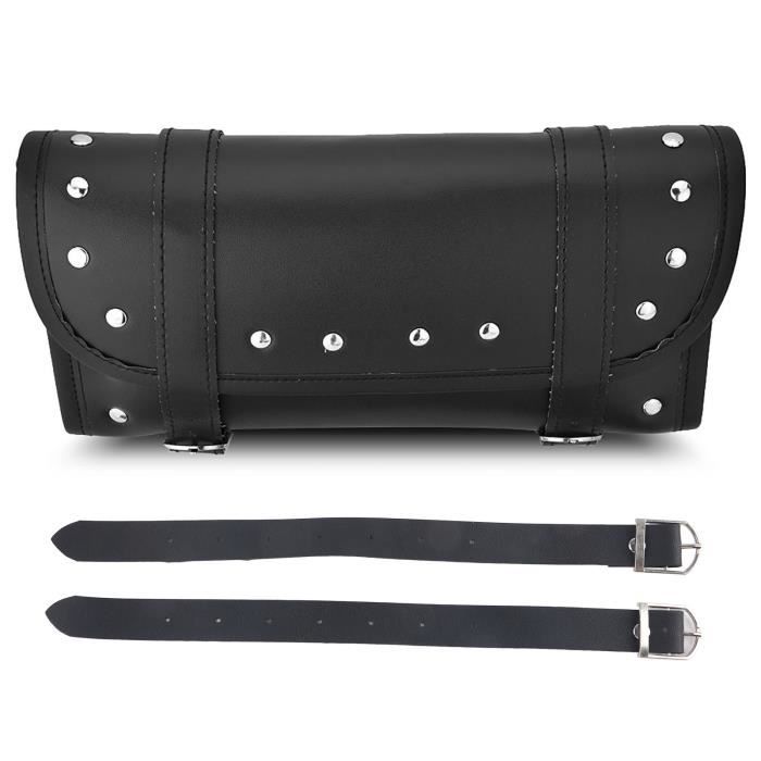 Véritable cuir de chèvre vintage moto 2 sangle boucle