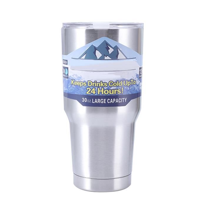 Gobelet isotherme 30 oz en acier inoxydable avec couvercle et Gobelet isotherme 30 oz en acier inoxydable avec couvercle et
