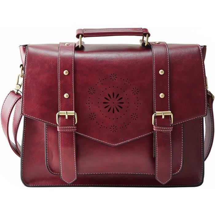Sac cartable outlet bandoulière femme vintage