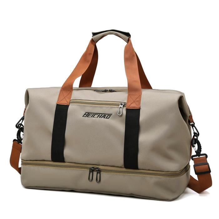 Sac de voyage pliable en cuir PU - Sacs de voyage grande capacité pour hommes