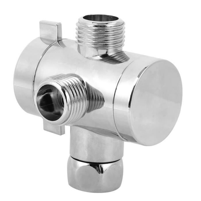 vanne de dérivation de pomme de douche G1/2 vanne de dérivation 3 voies pour pomme de douche à main et pomme de pulvérisation fixe Vanne de dérivation de bras de douche vanne de dérivation de pomme de douche G1/2 vanne de dérivation 3 voies pour pomme de douche à main et pomme de pulvérisation fixe Vanne de dérivation de bras de douche