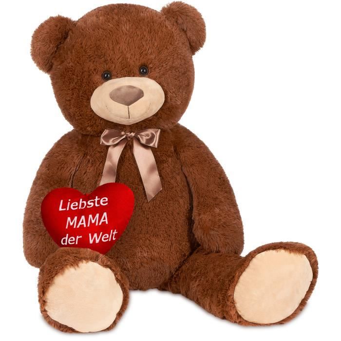 BRUBAKER Peluche géante XXL - Ours/Nounours - 150 cm - Beige - Cœur en  Peluche 'I Love You' Inclus : : Jeux et Jouets