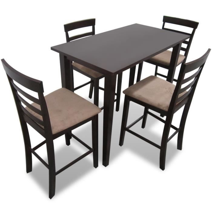 Ensemble Table et 4pcs Chaises de cuisine salle à manger bar tabourets