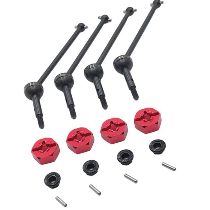 HAIBOXING Arbres d'entraînement CVD avant en acier 1/18, pièces RC pour HBX18859 18858 18868 RC Cars Broches + écrou de verrouillage M3 inclus (M1884 HAIBOXING Arbres d'entraînement CVD avant en acier 1/18, pièces RC pour HBX18859 18858 18868 RC Cars Broches + écrou de verrouillage M3 inclus (M1884