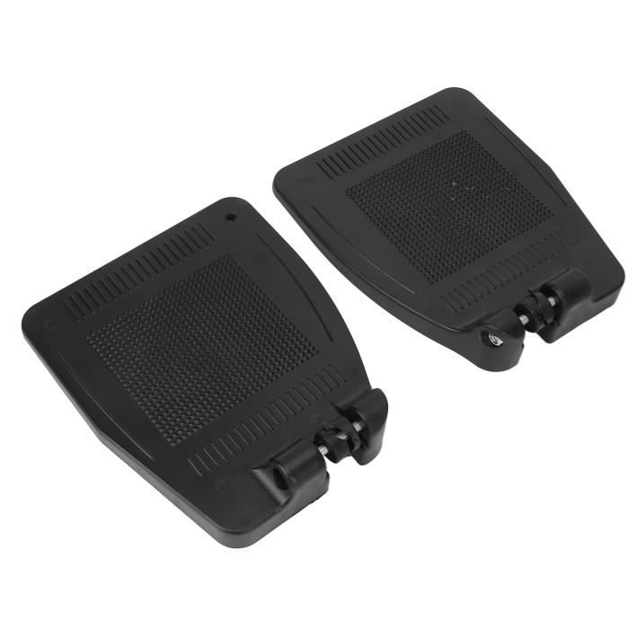 Repose-Pieds Noir Pour Moto - Métal, Réglable (Diam. 2.4-3.8 Cm)