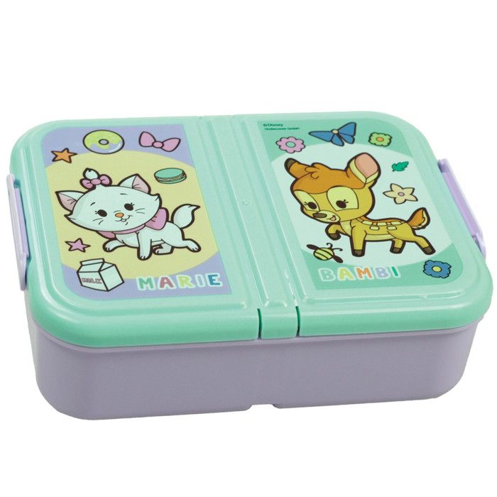 Boîte gouter Bambi et Marie Aristochat 17 CM - 3 Cpt