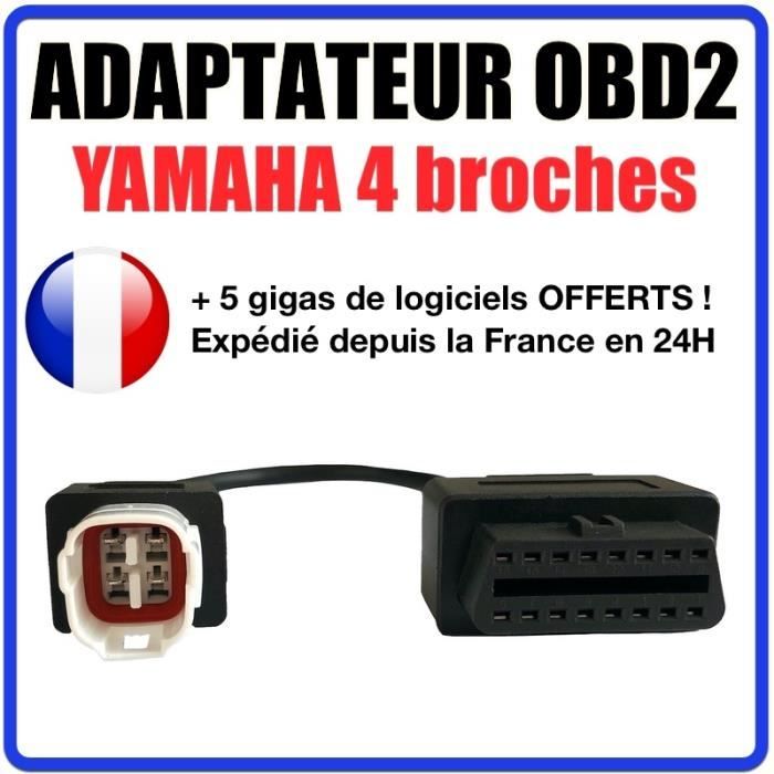 Adaptateur OBD2 pour YAMAHA 4 broches pour Valise diagnostic - SPECIAL MOTO