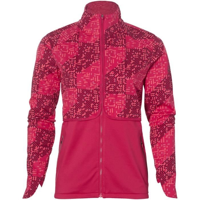 veste asics femme rouge