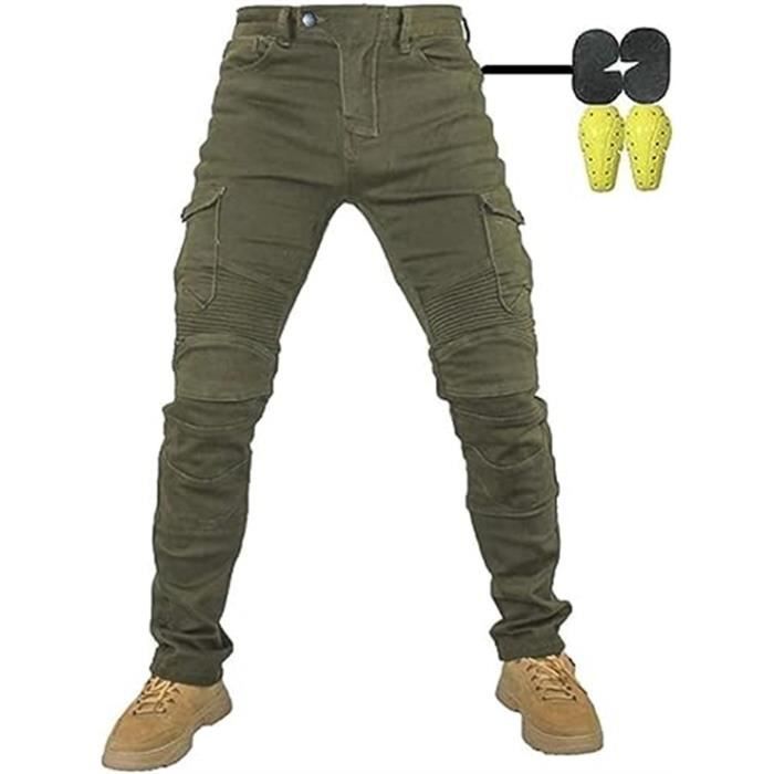 Pantalon de Moto Homme - Vert - XL - Protection