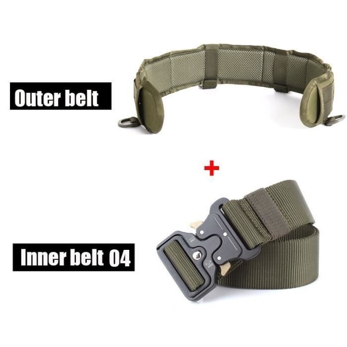 Ceinture de combat militaire Molle, ceinture tactique de l'armée,  équipement de chasse Airsoft, sacs d'outils - Cdiscount Sport