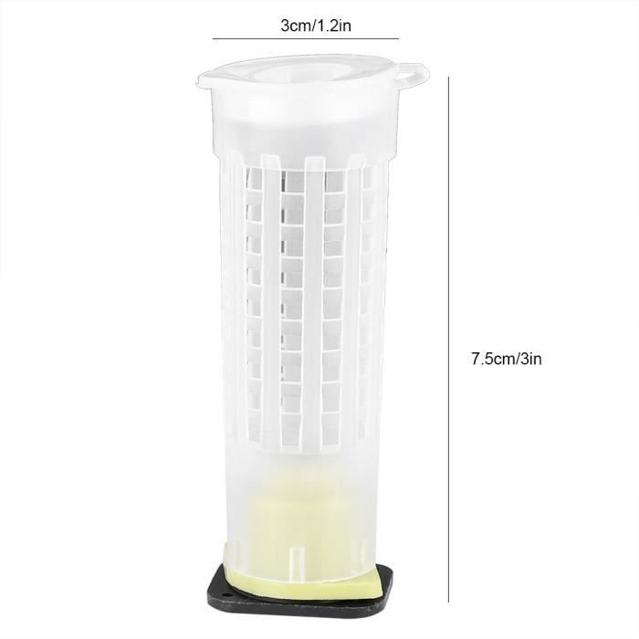 6 Cages à Reine Pour Apiculture - Boîte De Marquage Réutilisable En Plastique ABS - Diamètre 4,7 Cm - 7