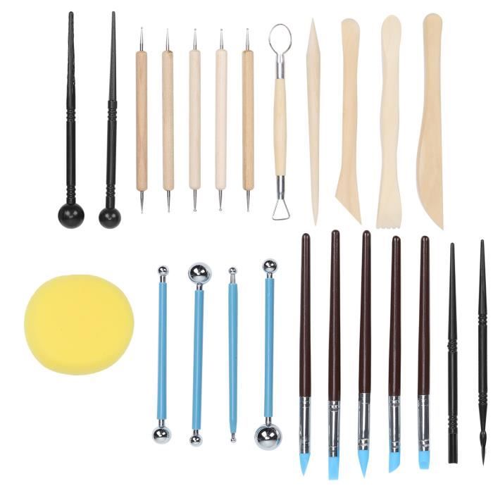 CONFO® Ensemble d'outils d'art en céramique Outils de fabrication d'art de poterie Ensemble d