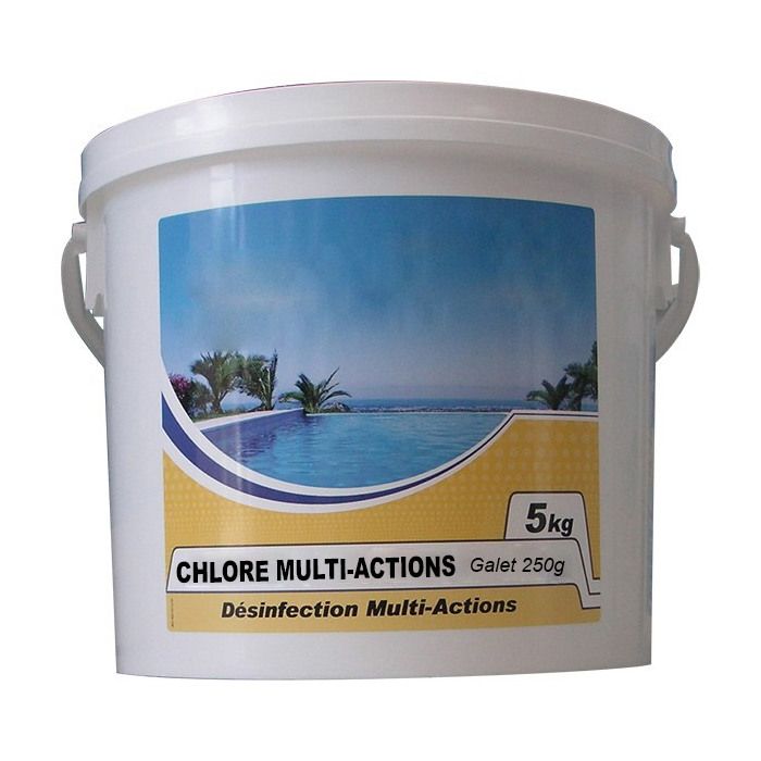 Chlore lent multi-fonctions galet 250g 5kg