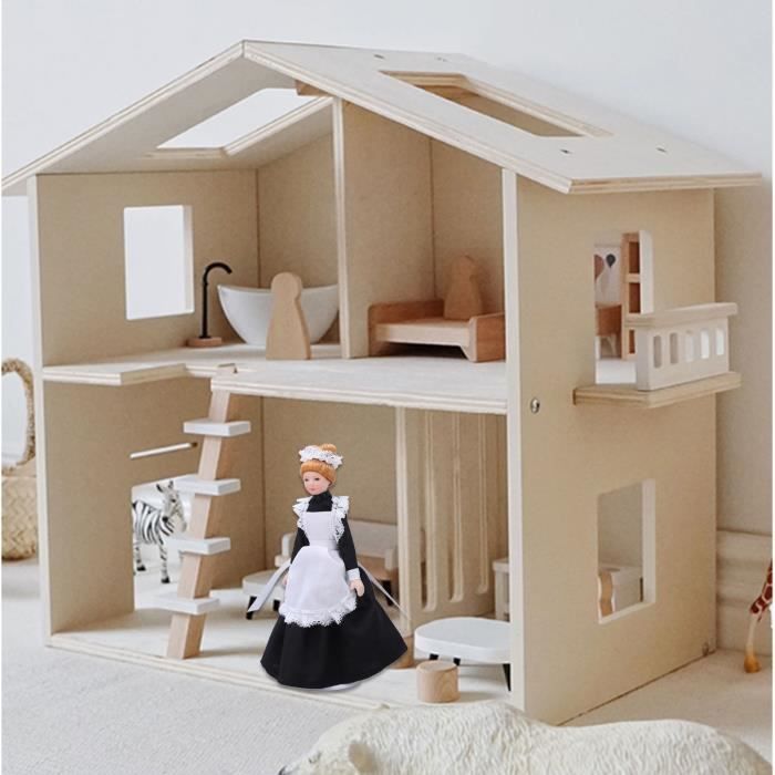 Fafeicy poupée fille de maison de poupée 1:12 Dollhouse Céramique Fille