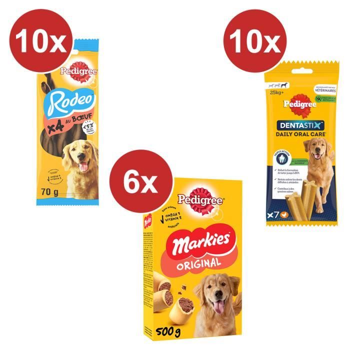 PEDIGREE R compenses grand chien 70 Dentastix Friandises 4x10