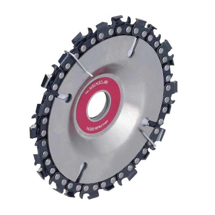 Disque De Sculpture Sur Bois 12 Dents - Alésage 22 Mm - Compatible Meuleuse D'angle 125 Mm - Pour Façonnage Rapide Et Précis - 10