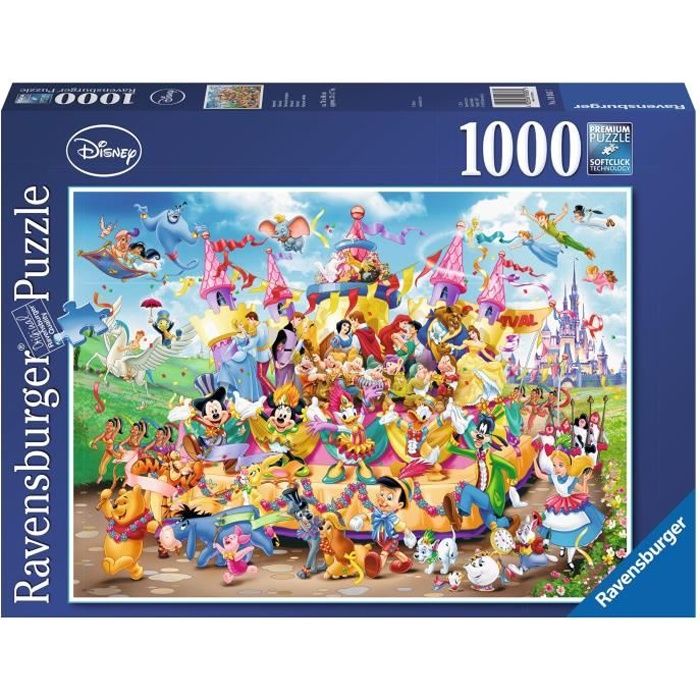 Puzzle Disney Carnaval - Ravensburger - 1000 pièces - Dessins