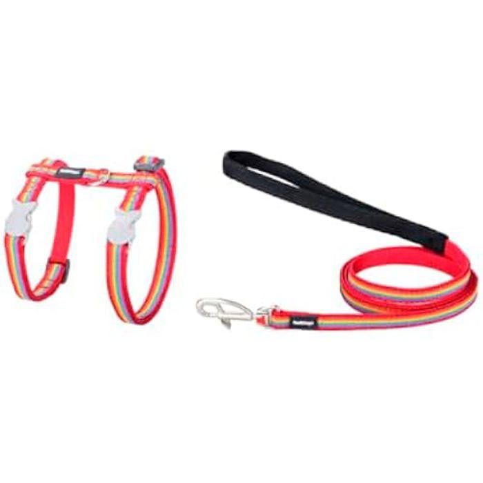 Meilleurs prix pour Harnais pour Chien - RED DINGO - Rainbow - Multicolore - 21-35 cm - Petit