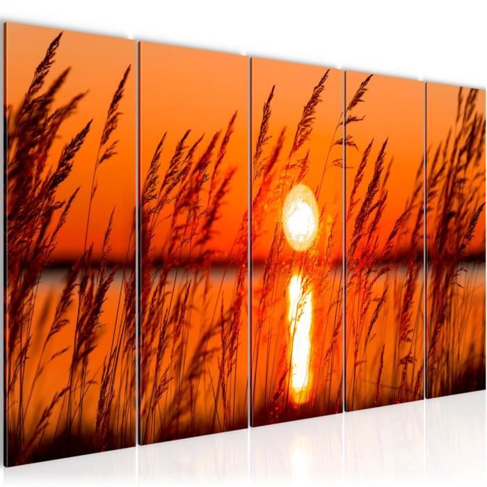 Tableau sur toile coucher de soleil 45x65 cm | Leroy Merlin