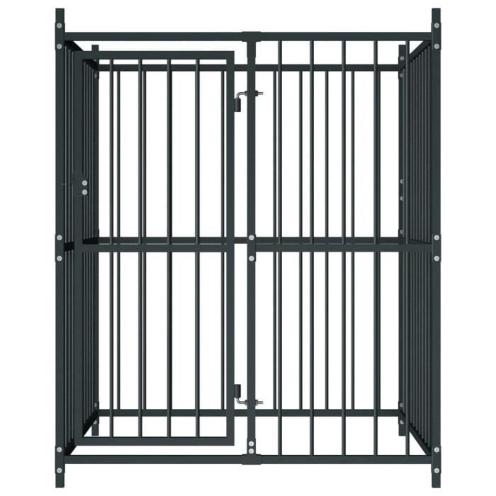 Chenil Extérieur Cage Enclos Parc Animaux Chien Argenté 200 X 100 X 70 Cm Acier 02 0000253 84766713 Chenil Extérieur Cage Enclos Parc Animaux Chien Argenté 200 X 100 X 70 Cm Acier 02 0000253 84766713