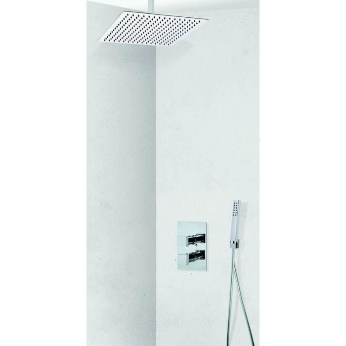 Sarodis, Colonne de douche encastrable plafond et carrée LOCK 50