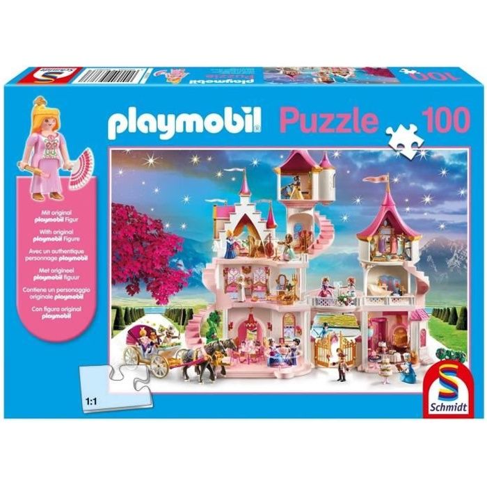 Puzzle 100 pièces Playmobil : Château de Princesse - Schmidt