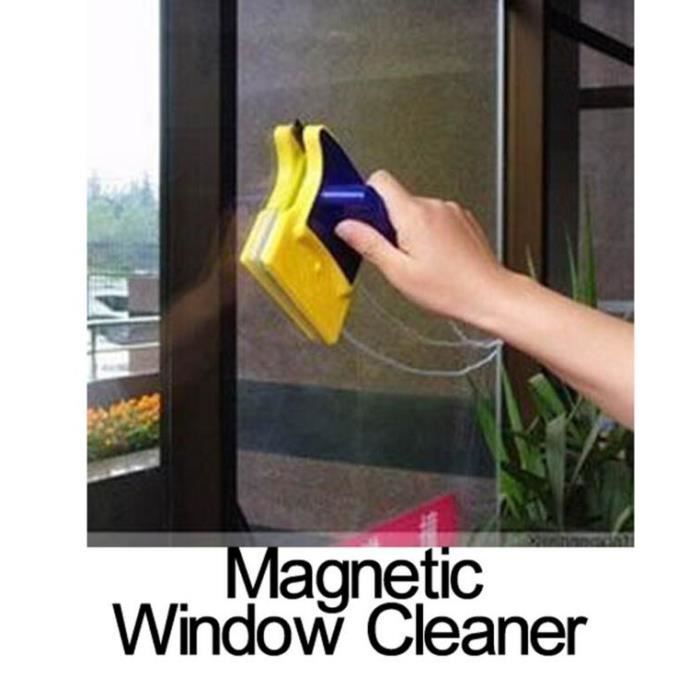outils de nettoyage de surface en verre utiles/équipement de kit de lavage de raclette/décapant domestique Brosse magnétique dessuie-glace de décapant de fenêtre double-face 