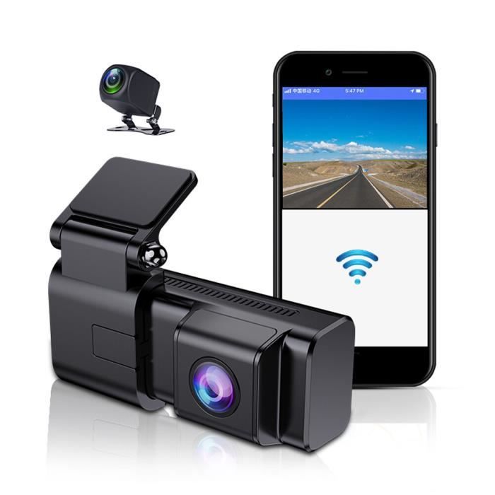 Caméra pour Viture, Double Caméra Avant et Arrière 2K + 1080P DashCam WiFi  pour Voitures avec Vision Nocturne,Contrôle Application