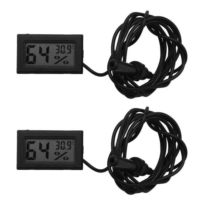 Mini Hygromètre Numérique Avec Thermomètre - Pour Terrarium, Serre, Maison & Bureau - Affichage LCD, Précis, Sans Fil