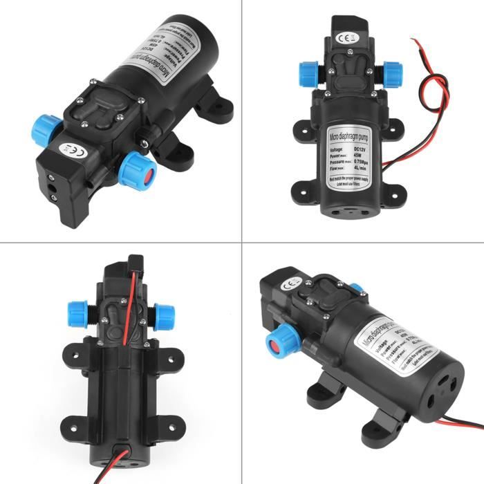 Pompe à Eau 12V 100W Auto-amorçante - Débit 8L/min, Pression 160 PSI - Pour Lavage Auto, Arrosage Et Applications Solaires