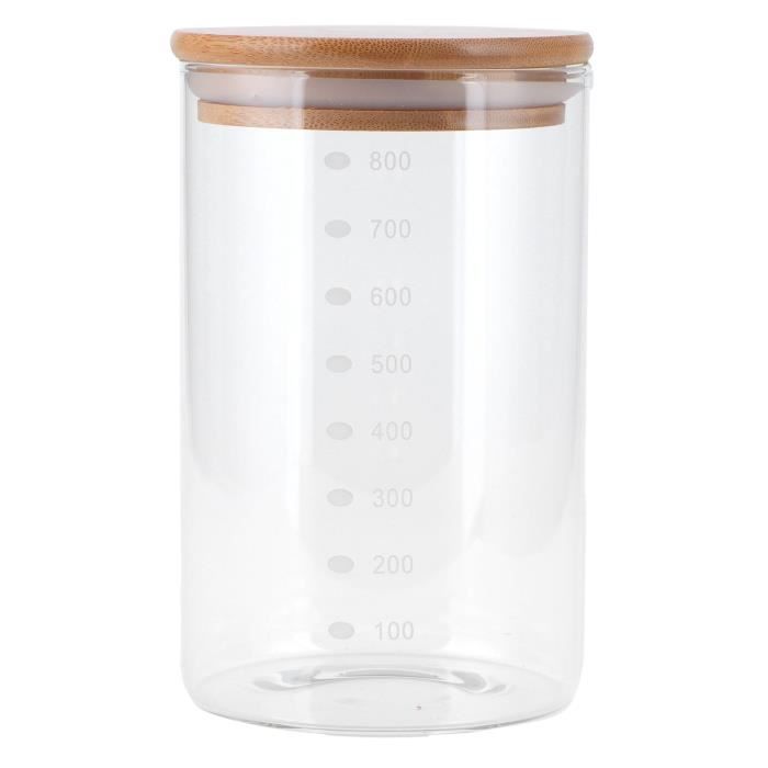 Bouteille D'eau Rae Dunn – Verre Transparent Avec Couvercle Bambou, 22 Oz, Orange