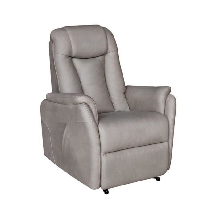 fauteuil relax releveur mastic - jeanine - l 78 x l 86 x h 108