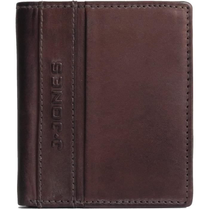 Portefeuille Homme Mince En Cuir Véritable Avec Protection RFID - Noir, 6 Emplacements Cartes, Poche Monnaie