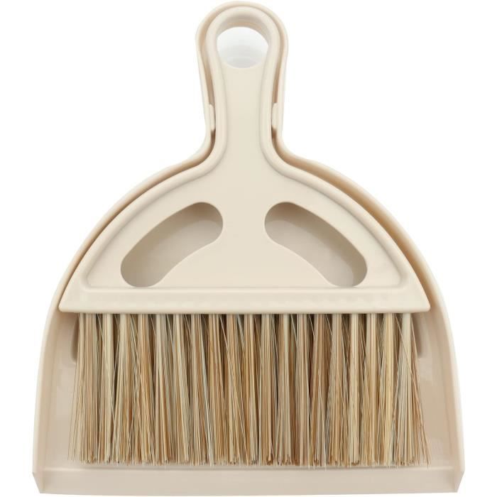 Mini Pelle Et Balayette MR.SIGA - Manche Bambou - Pour Table, Intérieur Voiture, Nettoyage Miettes - Gris