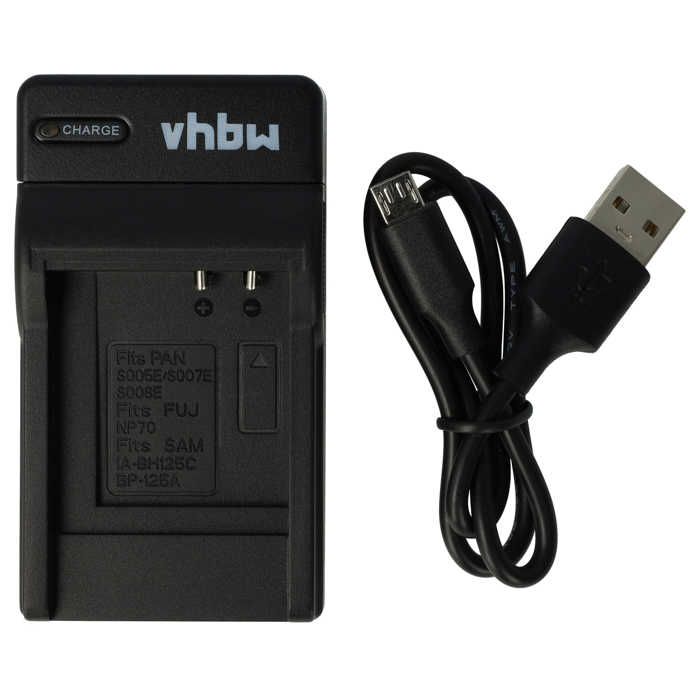 vhbw chargeur Micro USB avec câble pour appareil photo Panasonic Lumix DMC-FX35, DMC-FX37, DMC-FX50, DMC-FX500