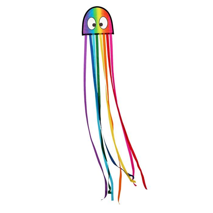 Cerf-volant Mini Octopus Wolkenstürmer – Arc-en-ciel Avec Tentacules 1,5 M – 1 Ligne – Dès 3 Ans – Sac Rangement
