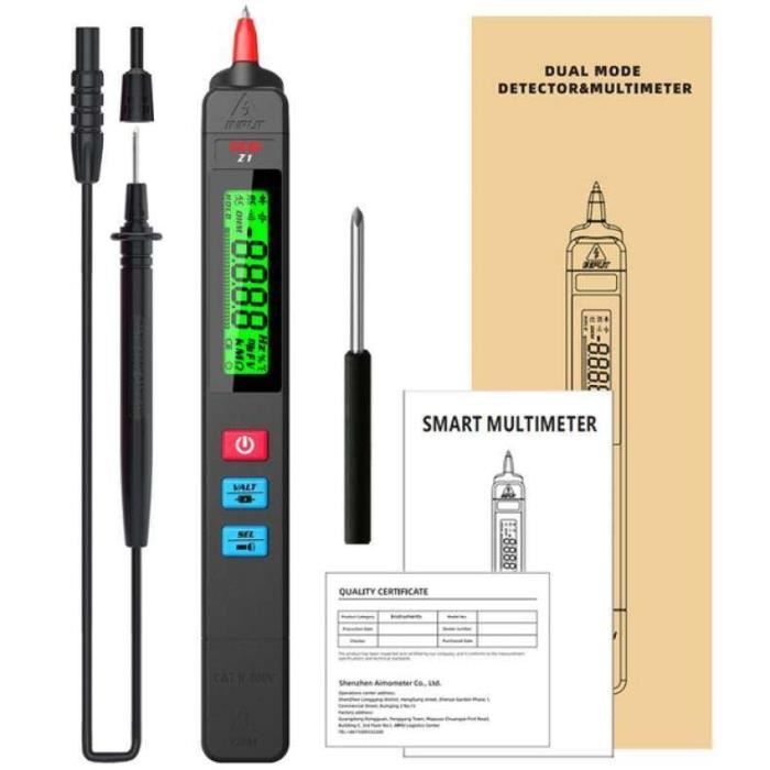 MGT08385MULTIMETRE,BSIDE Testeur Détecteur de Tension sans Contact, Stylo Électrique
