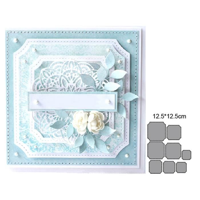 Matrices de découpe rectangulaires pour la fabrication de cartes, album photo, papier de gaufrage décoratif pour la fabrication de cartes avec gabarit broche mignonne Matrices de découpe rectangulaires pour la fabrication de cartes, album photo, papier de gaufrage décoratif pour la fabrication de cartes avec gabarit broche mignonne