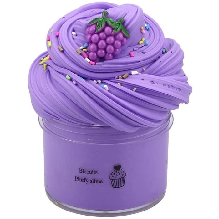 1 pièce Fruit Slime Fluffy Slime Multicolore Jouet anti-stress extensible Slime Toy 70 ml pour Cadeau d/'anniversaire Cadeau de fête des enfants