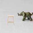 1pc mini meubles de en bois modèle délicat petit tabouret décor statue - statuette objet de decoration - bibelot-1