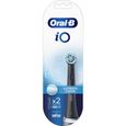 Brossettes de Rechange Oral-B iO Ultimate Clean - Pack de 2 - Elimination de la plaque dentaire - Noir-1
