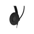 Micro-casque filaire USB Sennheiser SC 30 USB ML - Call Center - sur-oreille - noir avec accents orange-1
