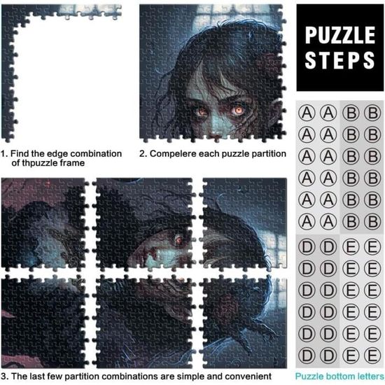 Puzzles Pour Adultes Manga Vampire Puzzle 1000 Pièces Puzzle En Bois  Convient Aux Adultes Et Aux Enfants De 12 Ans Et Plus D[u10117] - Cdiscount  Jeux - Jouets
