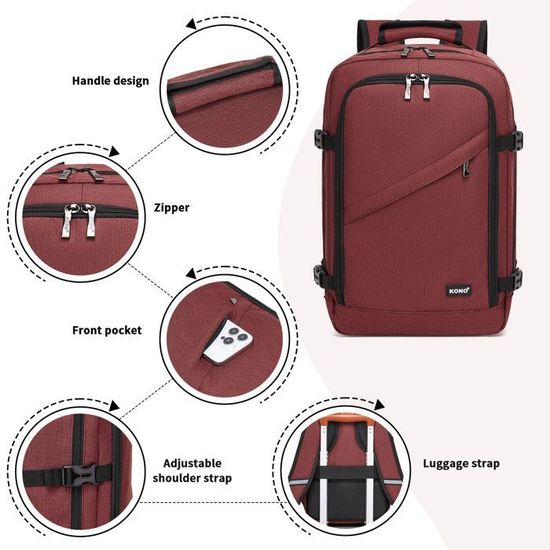 Sac De Voyage 20L Kipsta - Format Cabine 40x23x20 Cm - Compatible Ryanair, Easyjet - Neuf