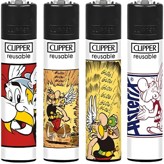 Briquets Clipper décors assortis Hippie 2 - le lot de 48