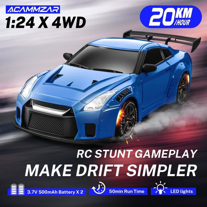 ACAMMZAR Voiture Télécommandée, 2.4GHz 20Km/h RC Monster Truck, RC