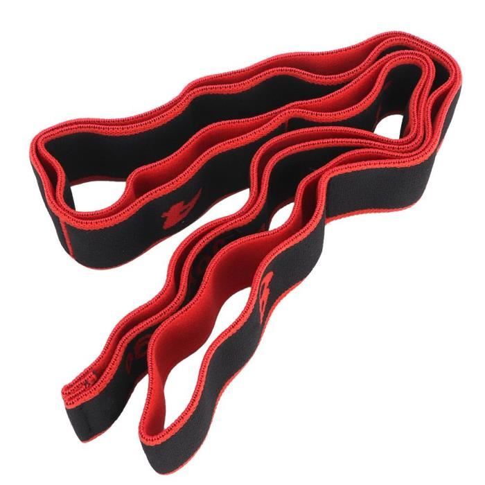 Bandes Élastiques Fitness Avec 8 Anneaux - Yoga, Pilates, Étirement Réglable (Rose)
