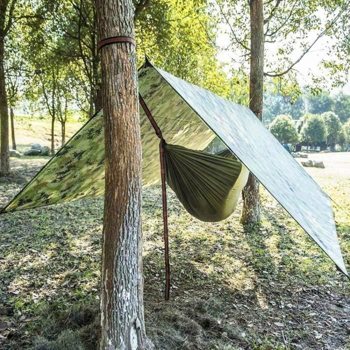 Bâche De Camping étanche 2,3 X 1,4 M – Nylon 210T Résistant Aux UV – Pour Hamac, Abri, Tarp – Léger Et Pliable - 5