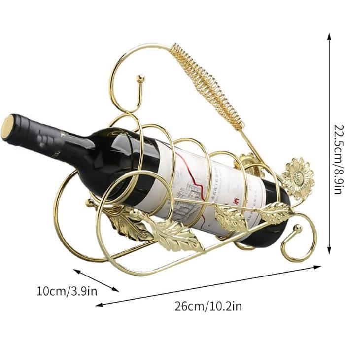 Porte-bouteille de vin rétro en fer forgé pour décoration de bar, cuisine, salon